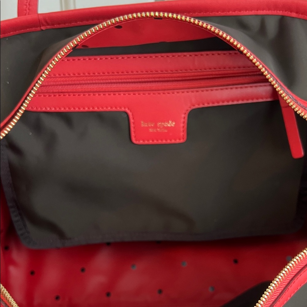 Kate Spade Brown and Red Tote Bag - Picture 8 of 12